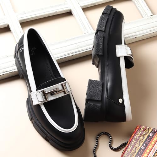 Image of YOHO Stella Loafers for Women | Comfortable & Stylish Chunky Sole Bellies | Fashion Moccasins with Footpharma Footbed | Slip-on for Casual & Formal Wear | 001