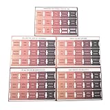 Abaodam 5枚 用インデックスシール 紙製の装飾的なページタブ 女性向けクラフト対応 区別ラベル付きで読みやすい索引付箋