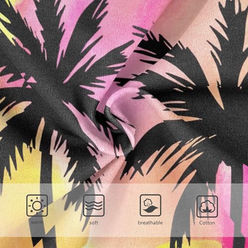 Black Palm Trees Watercolor Yellow Cute Panties Girl Toddler Girls Underwear Cotton Animals Underpants Briefs 2t3