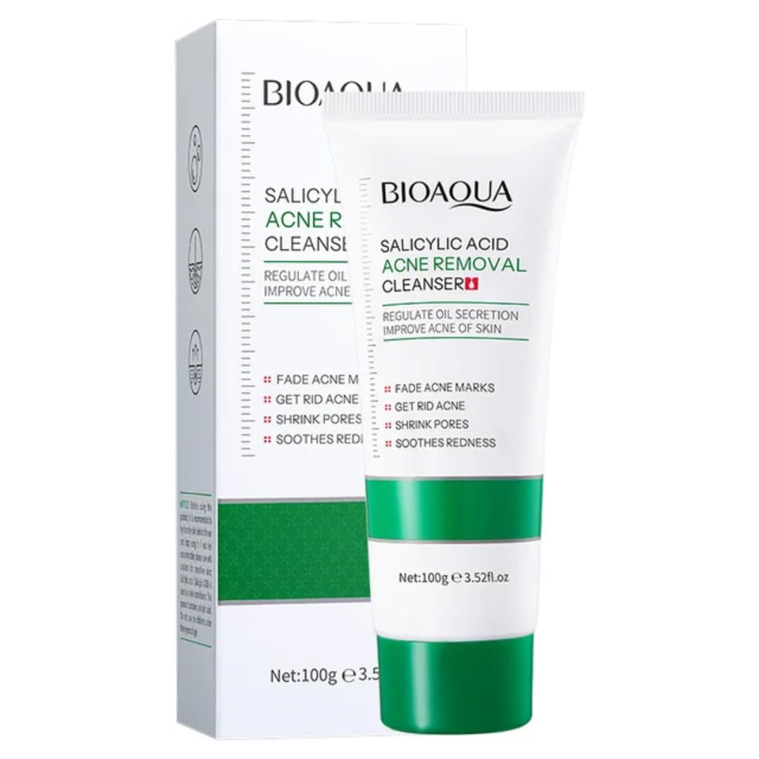 Salicylic Acid Acne Removal Cleanser, Oil Control Face Wash, 100g, White, 1 g (Pack of 1)