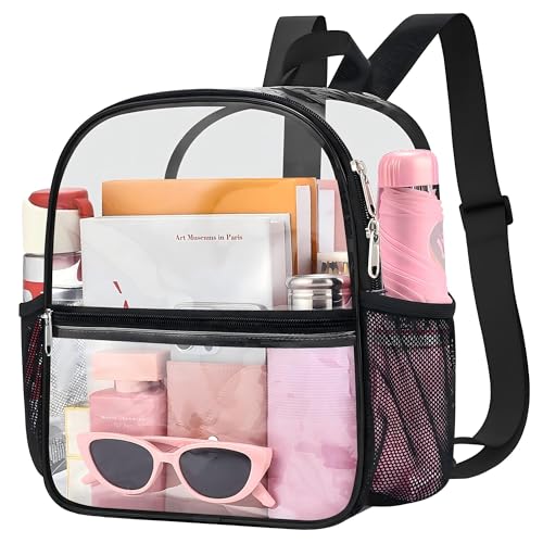 Oraben Clear Backpack Stadium Approved 12X11x6, Waterproof Clear Bag Stadium Backpack for Concert Work Sport Event