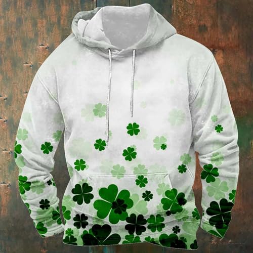 Mens St Patricks Day Sweatshrits Hooded Shamrock Funny Printed Long Sleeve Spring Thermal Lucky Irish Sport Hoodies2