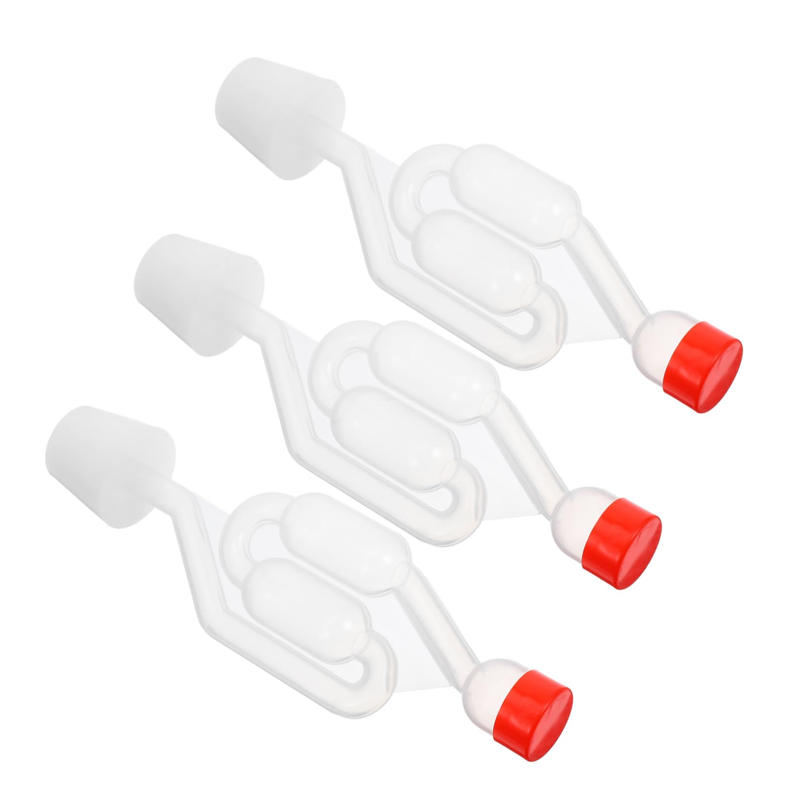 BRIGHTFUFU 3sets S-shape One-way with Stopper for Beer Brewing and Wine Transparent Design Easy to Install for Home Brewing Supplies