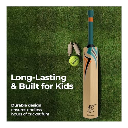 Image of Lifelong Kids Wooden Cricket Bat | Lightweight & Easy to Swing | Durable Poplar Wood | Soft Rubber Grip for Comfort | Perfect for Boys & Girls Learning Cricket