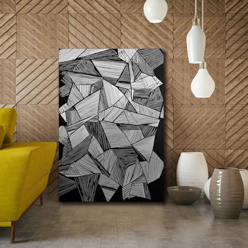 Mosaïque géométrique affiche unique déco moderne salon chambre 30x45cm - 2