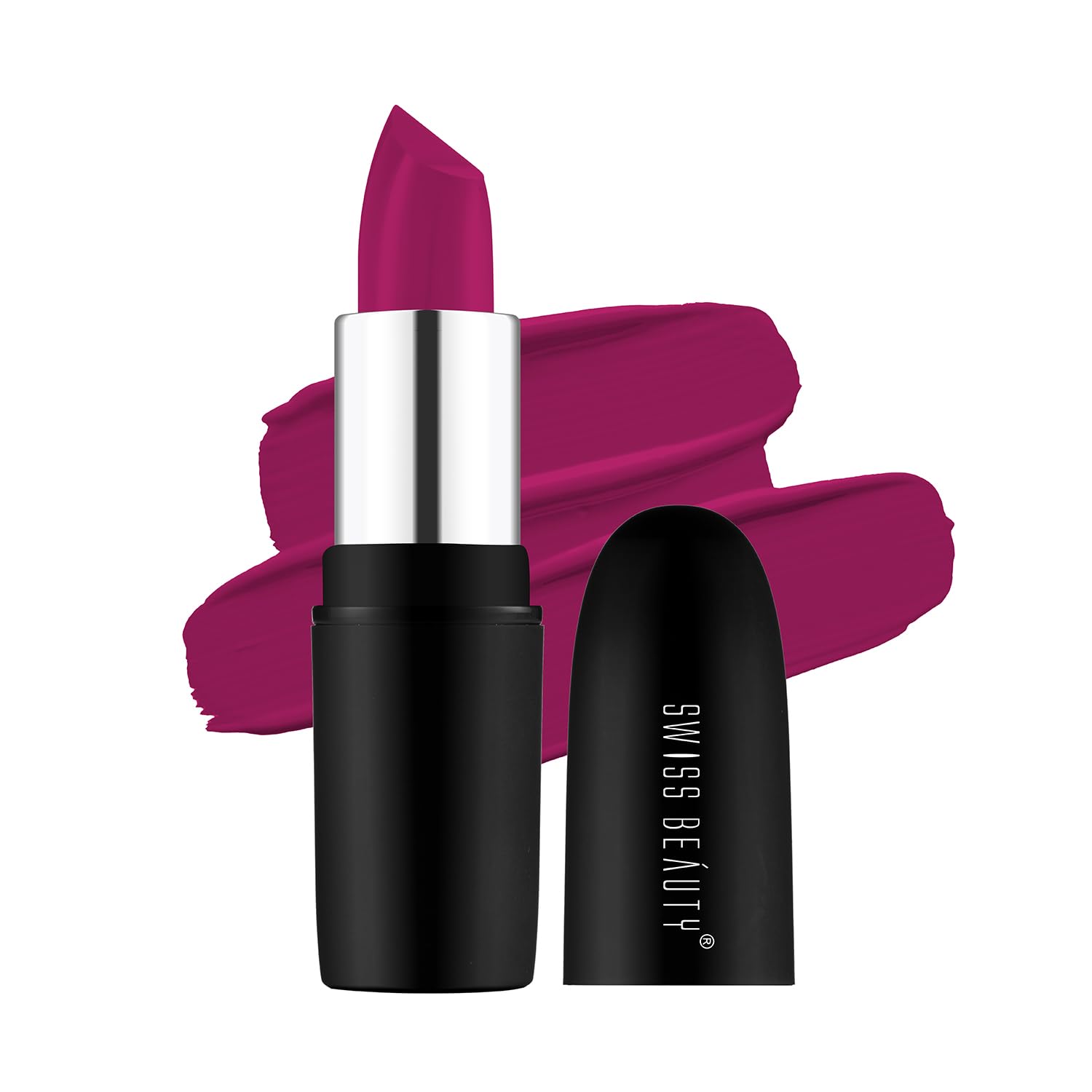 Swiss Beauty Pure Matte Creamy Lipstick | Non-drying, Highly pigmented Lipstick | Shade- Velvet Maroon, 3.8gm|