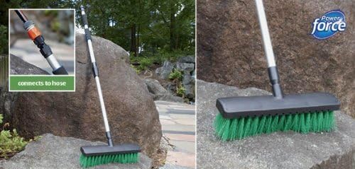 Water Fed Patio Decking Brush Aqua Broom With On off Switch Connects to Hose Pipe by Gagitech