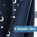 100% Blackout Curtains Starry Night Twinkle Moon and Star Pattern Galaxy Room Decor Thermal Insulated Nursery Window Drape with Grommet for Kid's Room Sold 2 Panels (Each 52