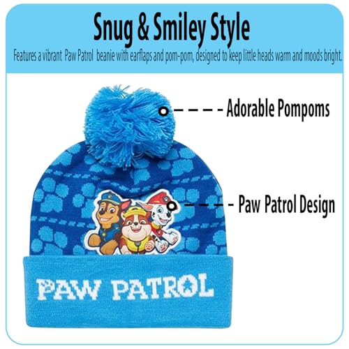 Image of Nickelodeon Paw Patrol Boys Winter Hat and Mitten or Glove Set (Age 2-7)