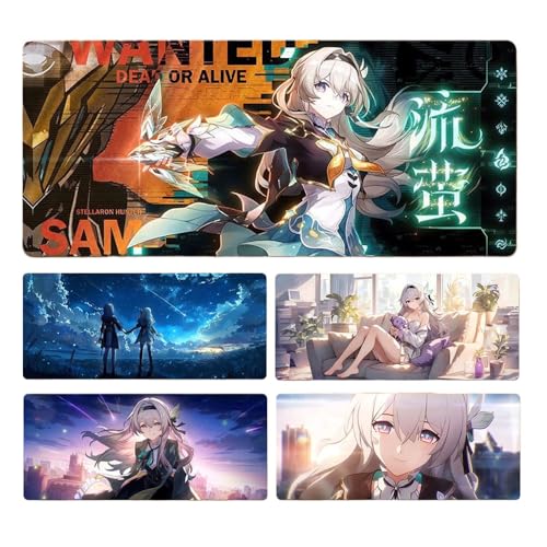 崩壊：スターレイル ホタル マウスパッド ゲームグッズ 大型 デスクマット ゲーミングマウスパッド 萌えグッズ 可愛い 個性 記念品 ハイビジョン印刷 耐久性 滑り止め 防水 自宅兼用 (27,900*400*3mm) [並行輸入品]の商品画像（Amazon）
