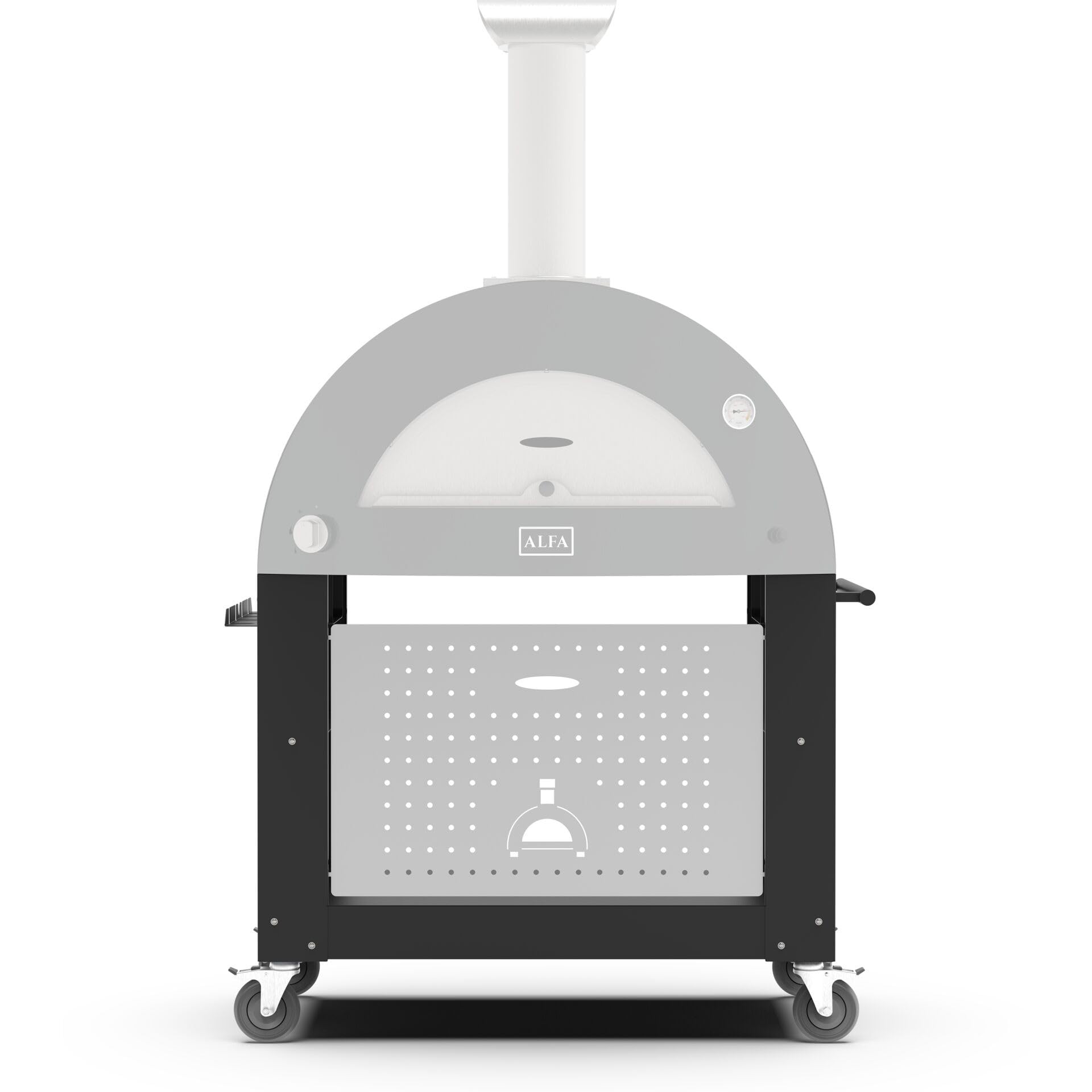 Alfa Forni Carrelli per barbecue e affumicatori della Marca Modello Base 3 Pizze Moderno Nero