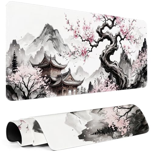 Rcege XL Gaming Mouse Pad with Non-Slip Rubber Base Waterproof Desk Mat