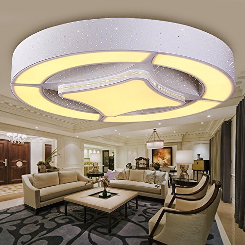 Plafonnier extérieur haut de gamme circulaire acrylique salon moderne 70cm