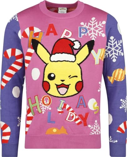 Pull Pokémon Pikachu multicolore vêtement sweat unisexe coupe regular