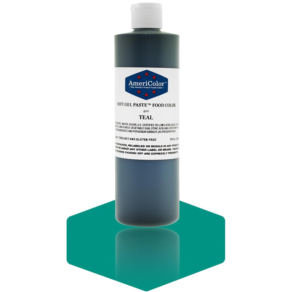 TEAL 13.5 Ounce Soft Gel Paste Food Color