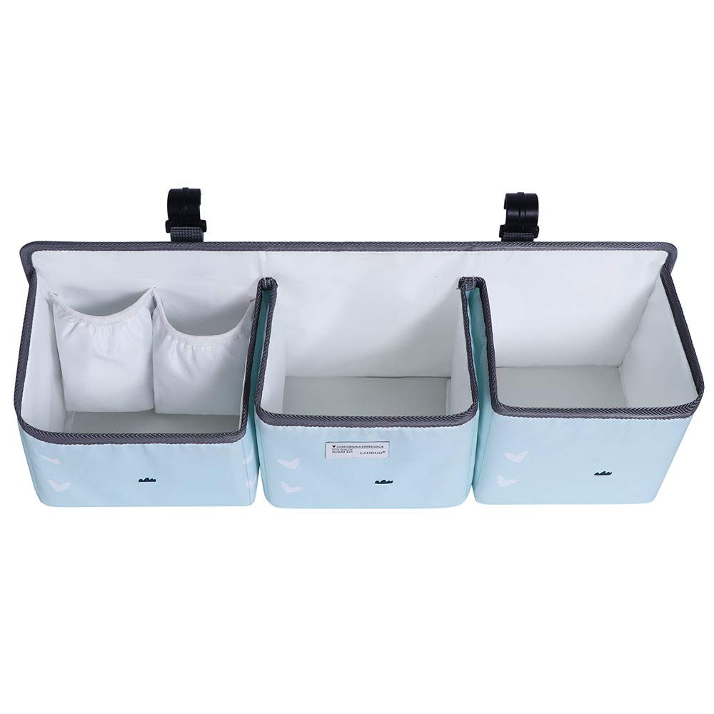 Baby Diaper Caddy Bag Stacker Organize - Nursery Storage Bin for Diapers, Wipes & Toys - Diaper Organizer for Crib