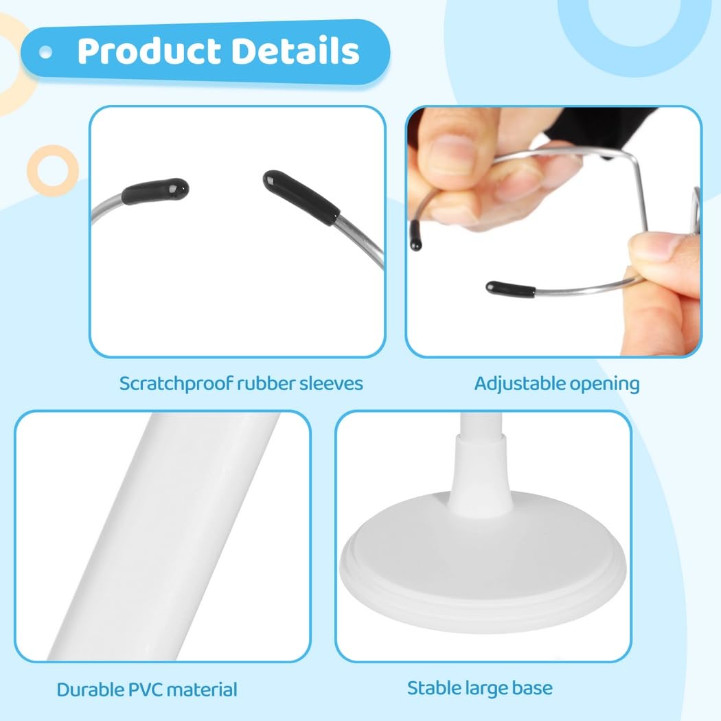 Pvc Organizing Accessories Pcs 4 Doll For American Dolls Doll Suitable Stands, Organizing White Display Holders, Racks Figure Support Racks, Action Dolls Adjustable Stands For Display 13-18In