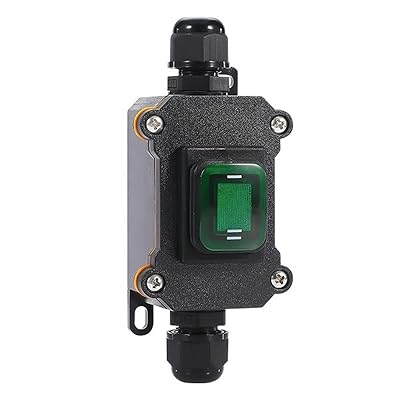 Interrupteur étanche DPST 20A IP66 – Entrée Bidirectionnelle, LED Bleu, Pour Extérieur/jardin, Matériau PA66