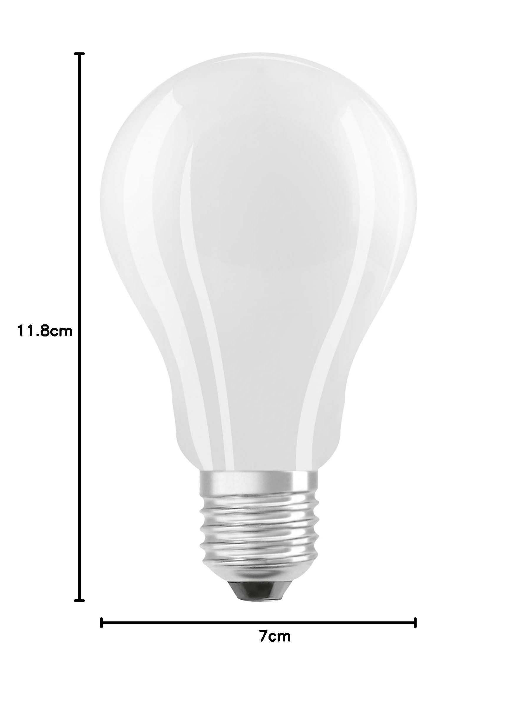 Osram Lamps LED Star Classic A, Sockel: E27, Nicht Dimmbar, KaltweißErsetzt eine herkömmliche 150 Watt Lampe, Matt, 6er-Pack