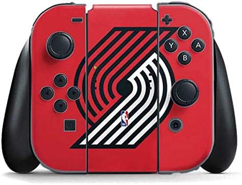 Skinit Decal Gaming Skin Compatible with Nintendo Switch (2017-2021) Joy-Con Controller - Officially Licensed NBA Portland Trail Blazers Large Logo Design