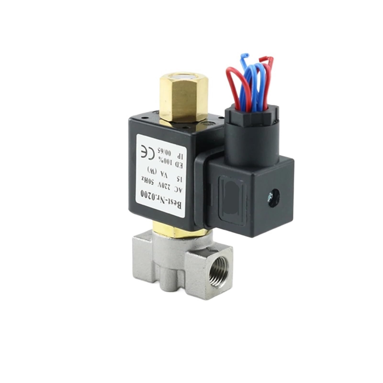 Électrovanne normalement ouverte pour sécuriser vos circuits de fluides inox 220V 12V DN8