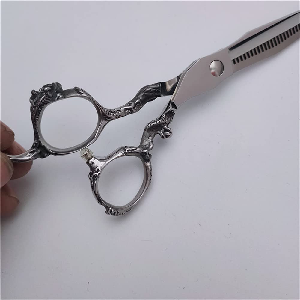 Ciseaux À Couper Les Cheveux Set, Ciseaux De Coupe De Cheveux en Acier Inoxydable 440C, Cisailles De Coupe Professionnelles pour Salon/Maison, Légère Et Nette