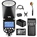 Produktbild GODOX V1-S TTL Rundkopf Kamerablitz Kit,Rundblitz 2,4G 1/8000 HSS Speedlite 76W mit 2*VB26A Akku und GODOX AK-R1 Zubehör,Aufsteckblitz kompatibel mit Sony DSLR-Kamera