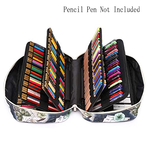 Image of YOUNGCOL 300 Slots Pencil Case 200 Gel Pen Case High Capacity Pens Holder Colored Pencils Organizer Storage for Watercolor Pens Markers (Stamp)