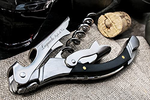 Laguiole Style de Vie Kurkentrekker, Ebbenhout, Met twee hefbomen, inclusief capsulesnijder - Afbeelding 7