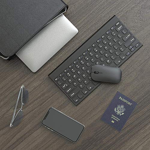 Teclado y ratón inalámbrico Seenda negro para organizar tu escritorio sin enredos 6
