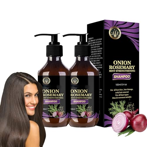 Biotin, Rosemary and Onion Shampoo and Conditioner Set for Stronger, Thicker and Longer Hair - Targets Hair Loss and Thinning (2 PCS)