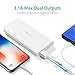 10000mAh Portable Charger, ROMOSS Universal Power Bank, Dual Output External Battery Packs Compact Slim Thin Compatible with Cellphones, iPad, Samsung and More, White