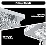 XEMQENER 25cm LED Ceiling Light Crystal Chandeliers, Modern Flush Crystal Ceiling Light, Square Cool White Mini Crystal Chandelier with Clear K9 Crystals for Hallway Dining Room Kitchen Bedroom - Image 4