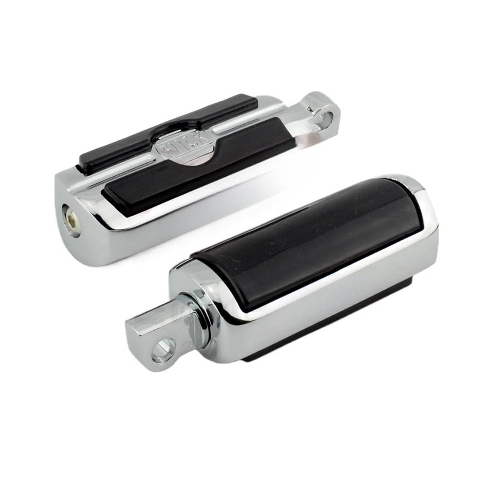 Pedales estriberas Motocicleta Reposapiés Universal para Motocicleta, 32mm, 1,25 ", Macho, Reposapiés Pedal Delantero Y Trasero Reposapiés De Goma para Iron XL 883 1200 Dyna