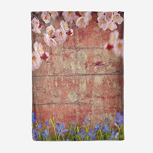Couverture flanelle 3D fleurs floral, plaid chaud léger 180x200
