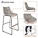 ALPHA HOME Bar Stools Set of 2 Bar Stools Vintage Leathaire 30 inches Bar Height Stools Pub Kitchen Stools Chairs, Dining Room Furniture 350 lbs Capacity, Grey