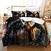 Produktbild bed linings Bettwäsche-Set 3D Supernatural Printing Cartoon Bettwäsche-Set Mit Reißverschluss 100% Polyester Geschenk Bettbezug 3 Stück-Satz Mit 2 Kissen- L-GB SuperKing102*87"(260 * 220cm)