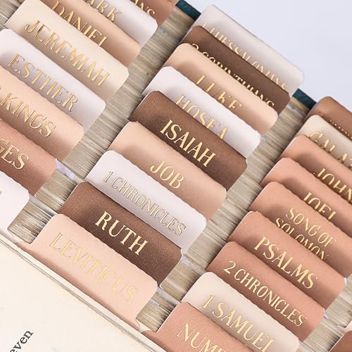 Muted Brown Bible Tabs, 105 Pcs Morandi Earth Tone...