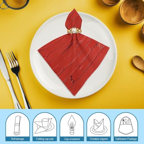 Servilletas de Tela Reutilizables 18x18 Pulgadas Pack 4 miniatura 7