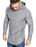 Sportliche Hoodie: Herren Basic Pullover besteht aus weichem, elastisch und atmungsaktiv Stoff(leicht und relativ dünn), der Sie während des Trainings bequem und trocken hält.
