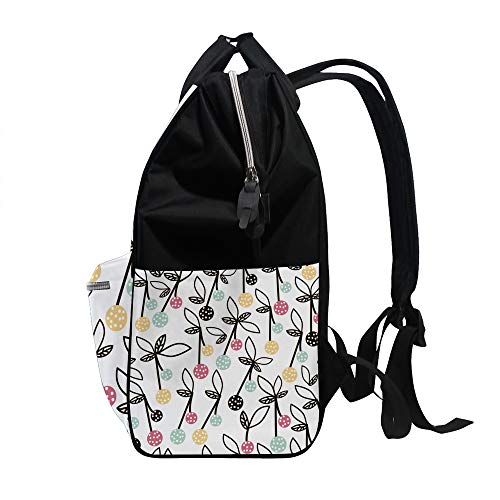 Mochila multifunción para mujer cereza con compartimentos prácticos 5