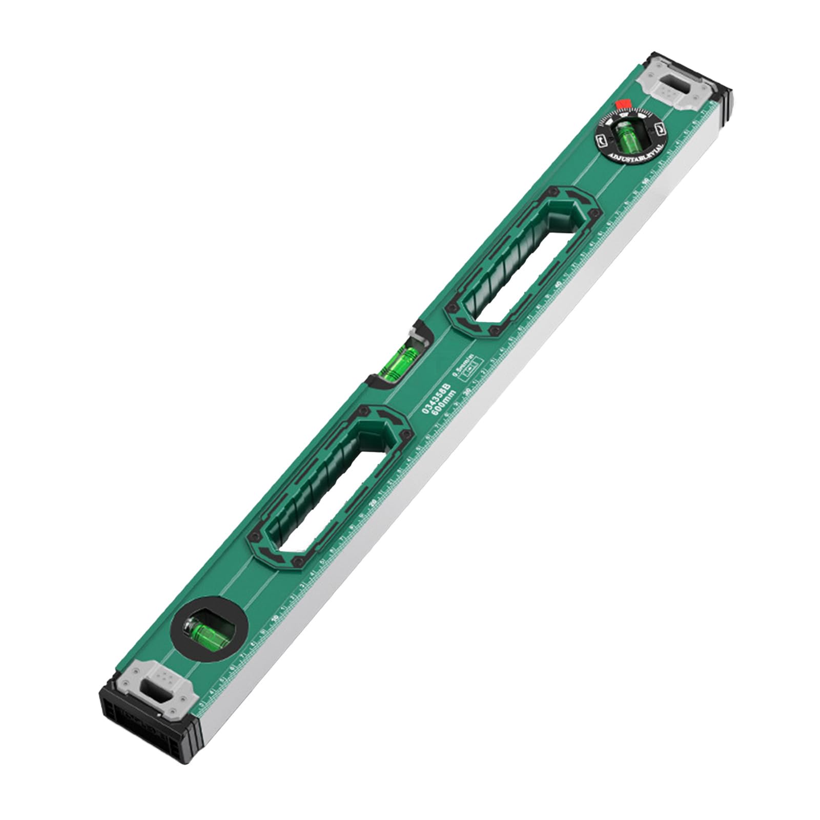 Buxuaaaa 600Mm 12Inch / 24Inch Ruler With Metric Scale And 45/90 / 180 Degree Bubble Measureing Ruler Aluminum Constructions Leveling Tool
