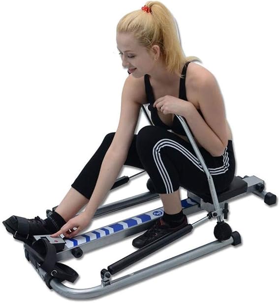 Foldable Rowing Machines Foldable Sit Up Bench Fitness Water Resistance Hydraulic Rowing Machine Aerobic Abdominal Muscle Training Shaping Indoor Household Small Rowing