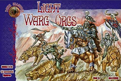 Lote figuras Light y Heavy Warg Orcs escala 1/72 miniatura 6