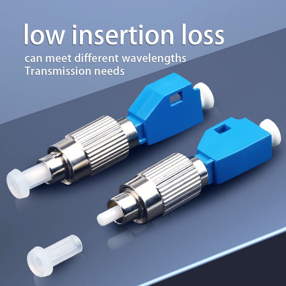 AUELEK Adattatore Fibra Ottica FC Maschio A LC Femmina - 2 Pezzi Per Reti Monomodali