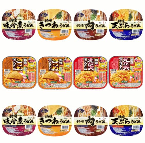 【鍋焼き】鍋焼きうどん 祭り 五木食品と徳島製粉のコラボ 12食 鍋焼えび天うどん 鍋焼きつねうどん 味噌煮うどん 肉うどん 天ぷらうどんのサムネイル