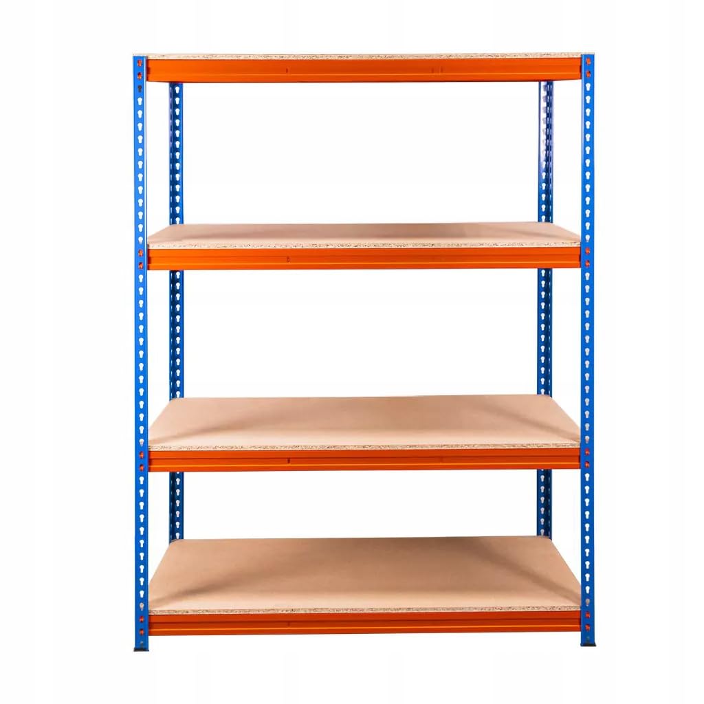 MEGA-M PRO MAX Regał magazynowy 180 × 120 × 60 cm | REGAŁ METALOWY MAGAZYNOWY 4 półkowy warsztatowy MOCNY 180x120x60 cm