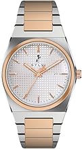 Sylvi Professional Edge Stainless Steel Strap Analog Watches for Men with Date Display Water Resistant Watch