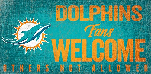 Fan Creations Miami Dolphins Fans Welcome Sign, Multi