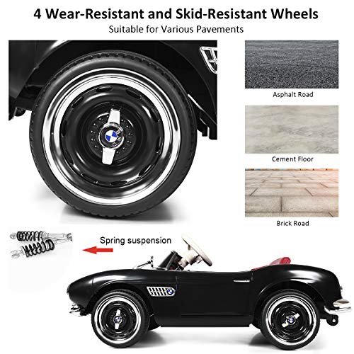 image for Costzon Ride on Car, 12V Battery Powered Classic Vintage Electric Vehi